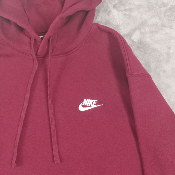 Nike Men's Burgundy Pullover Hoodie Size Large - Picture 6 of 13